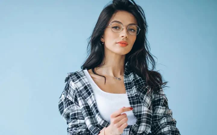 Woman wearing a shirt available for custom printing